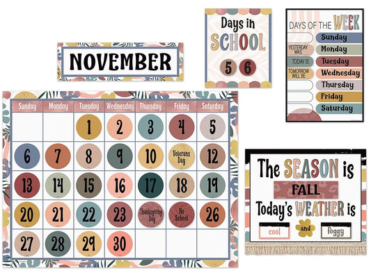 Wonderfully Wild Calendar Bulletin Board Set - US 5184
