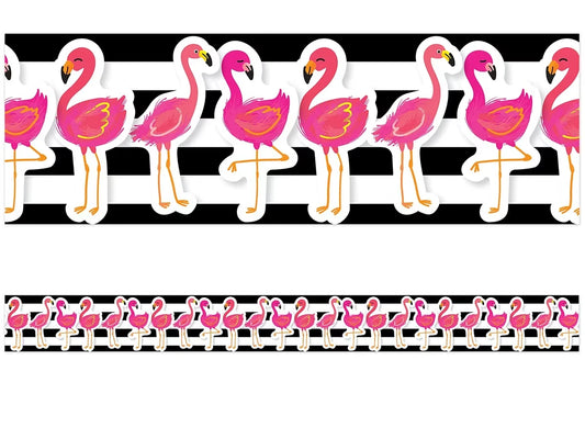 Simply Stylish Tropical Flamingo Border - US 3054