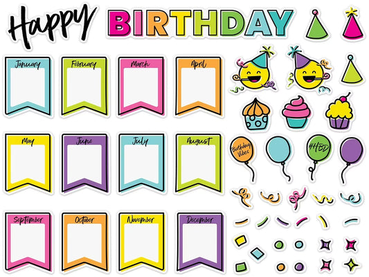 Kind Vibes Birthday Bulletin Board Set - US 7692