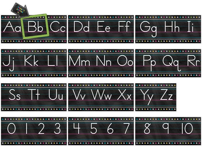 Chalkboard Brights Traditional Manuscript Bulletin Board Set - US 4415
