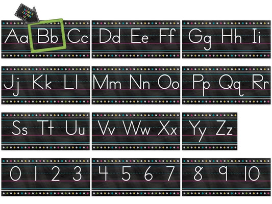 Chalkboard Brights Traditional Manuscript Bulletin Board Set - US 4415