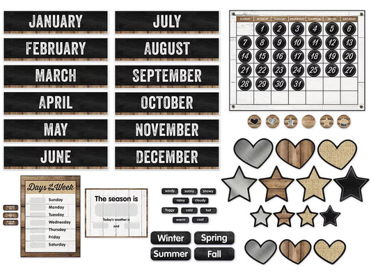 Industrial Chic Calendar Bulletin Board Set - US 9183