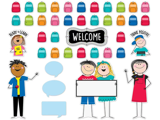 Stick Kids Welcome Bulletin Board Set - US 9338