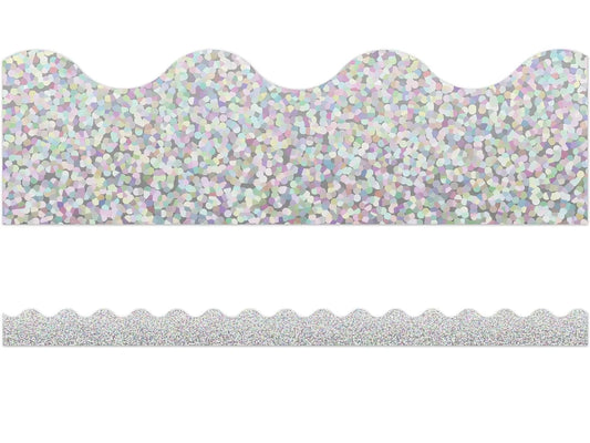 Silver Sparkle Scalloped Border - US 4738