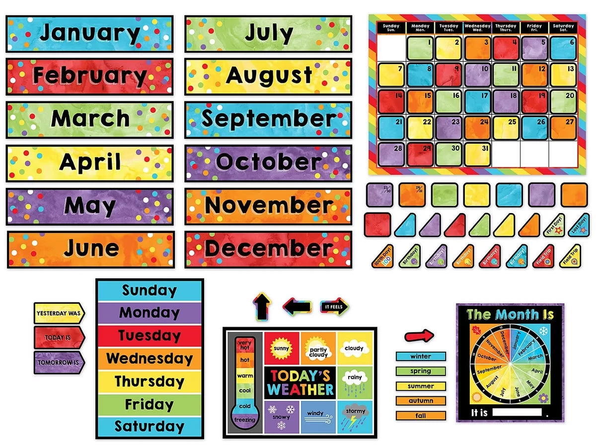 Celebrate Learning Calendar Bulletin Board Set - US 5617