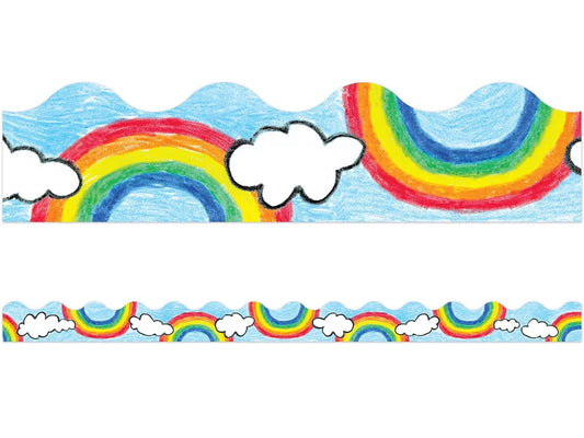 Rainbows & Clouds Scalloped Border - US 2345
