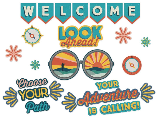 Adventurer Welcome Pennant Bulletin Board Set - US 6077