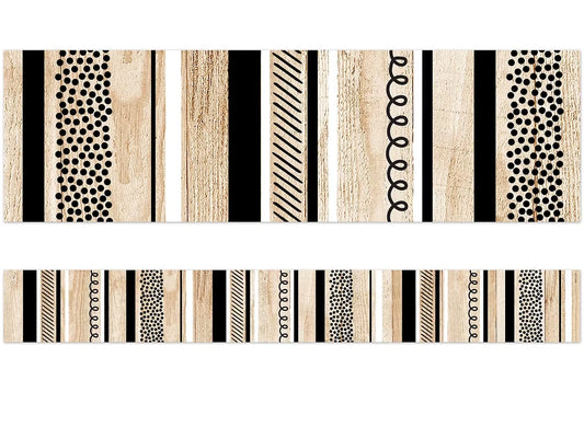 Stripes & Doodles Wood Border - US 4749
