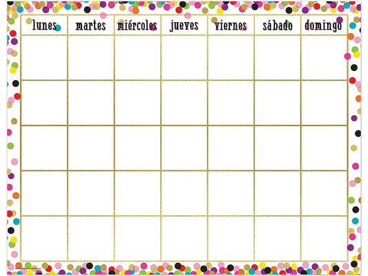 Confetti Spanish Classroom Calendar - US 5365