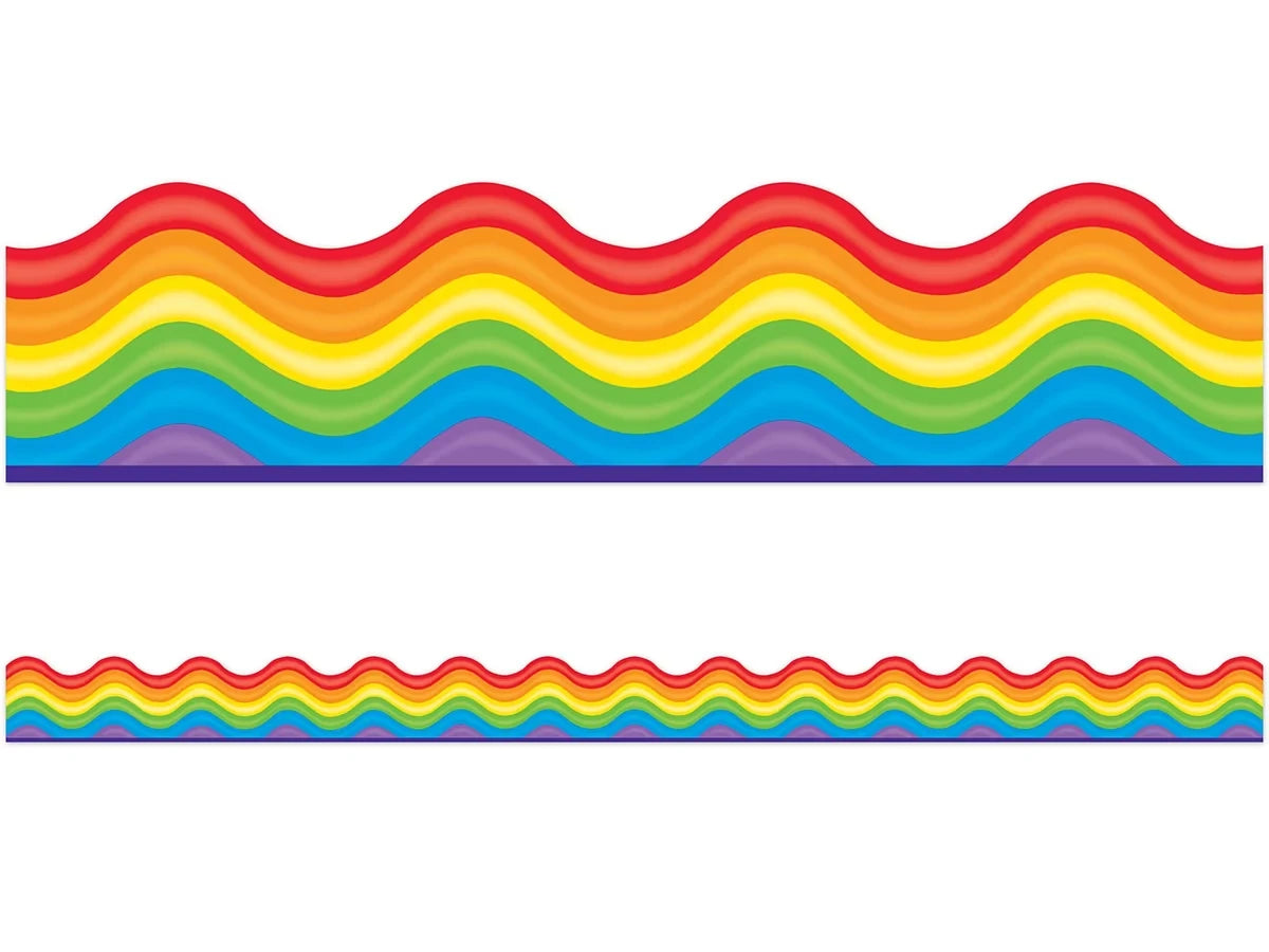 Wavy Rainbow Scalloped Border - US 6823