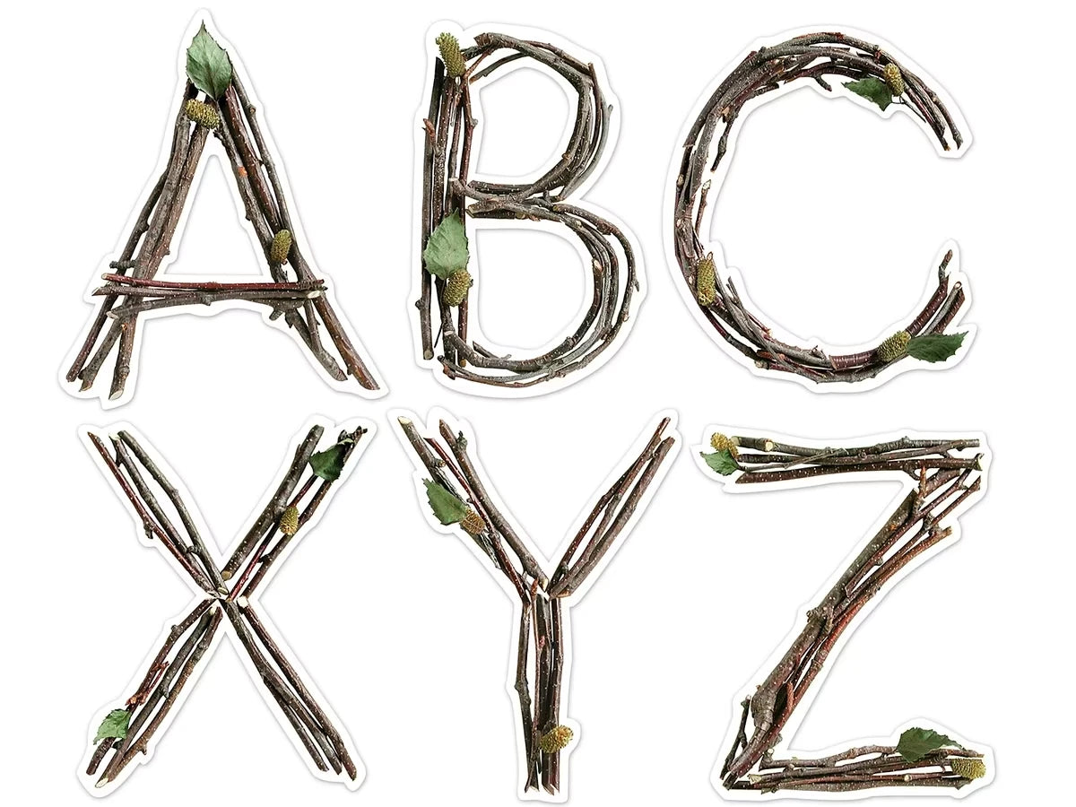 Rustic Twig 6" Punch-Out Letters - US 4029