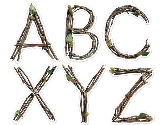 Rustic Twig 6" Punch-Out Letters - US 4029