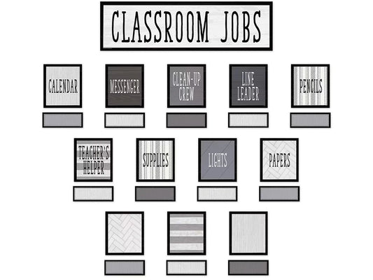 Modern Farmhouse Classroom Jobs Bulletin Board Set - US 6163