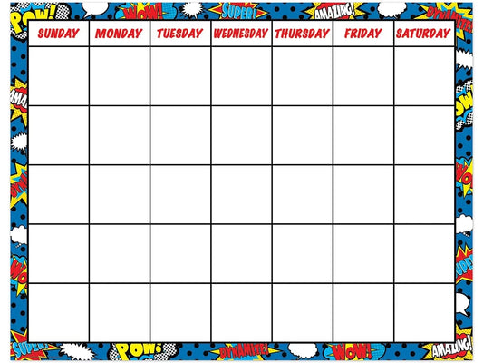 Superhero Classroom Calendar - US 7615