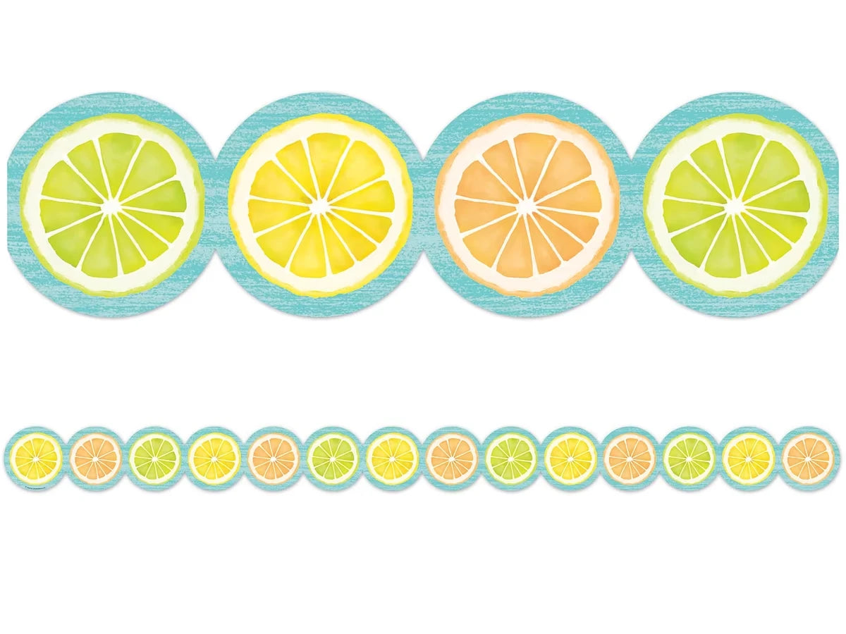 Lemon Zest Citrus Slices Border - US 9812