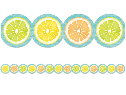 Lemon Zest Citrus Slices Border - US 9812