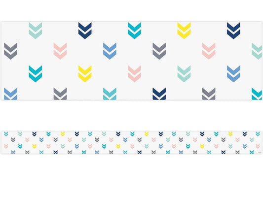 Calm & Cool Colorful Chevron Border - US 8126