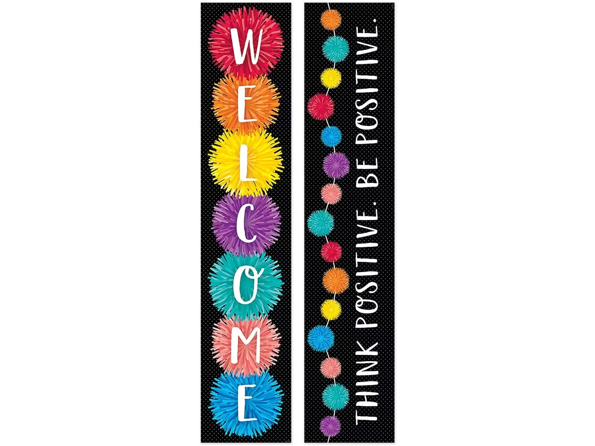 Pom-Pom Double-Sided Welcome Banner - US 3533