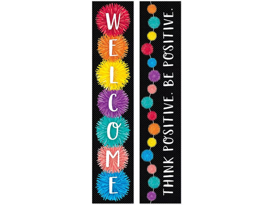Pom-Pom Double-Sided Welcome Banner - US 3533