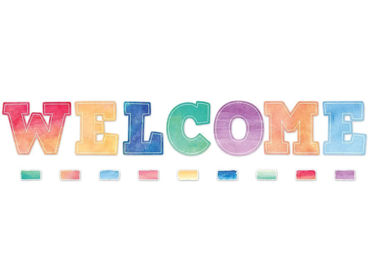 Watercolor Welcome Bulletin Board Set - US 3789