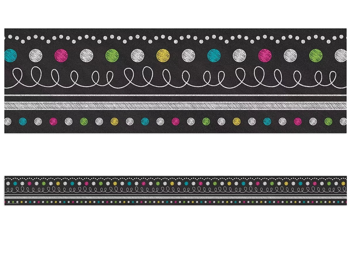 Chalkboard Brights Dot & Loop Border - US 7405