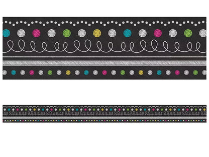 Chalkboard Brights Dot & Loop Border - US 7405