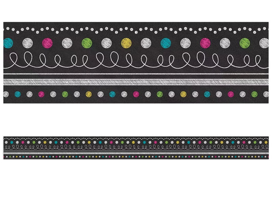 Chalkboard Brights Dot & Loop Border - US 7405