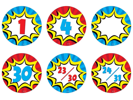 Superhero Calendar Mini Accents - US 1919