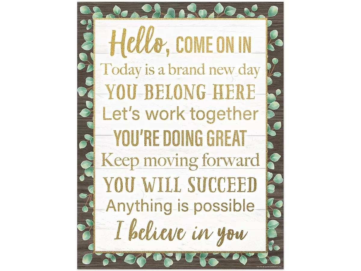 Eucalyptus Hello, Come on In Poster - US 9504