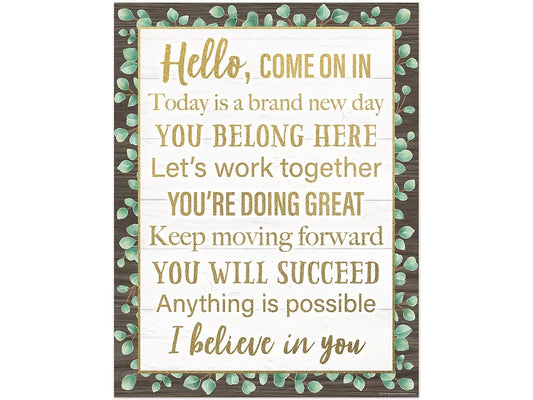 Eucalyptus Hello, Come on In Poster - US 9504