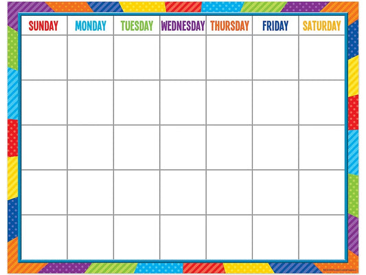 Playful Patterns Classroom Calendar - US 3383