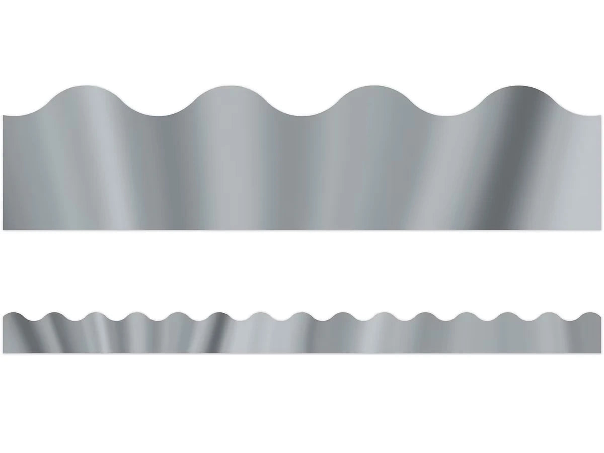 Silver Metallic Scalloped Border - US 3726