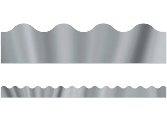 Silver Metallic Scalloped Border - US 3726