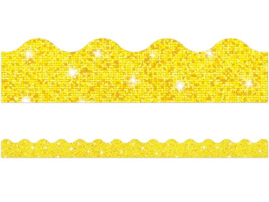 Yellow Sparkle Scalloped Border - US 5812