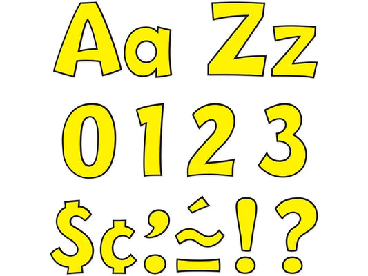 Yellow Playful 4" Punch-Out Letters - US 8897