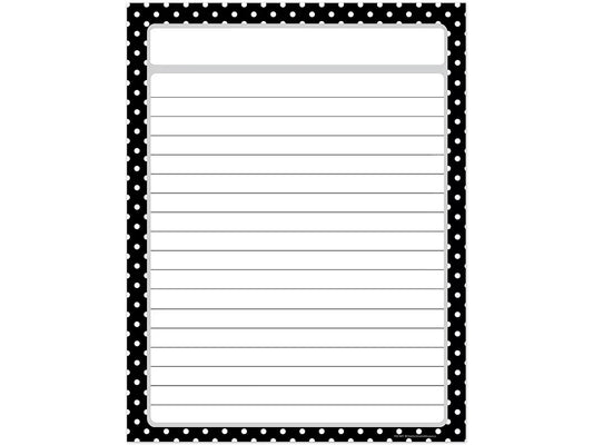 Black Polka Dot Lined Poster - US 3019