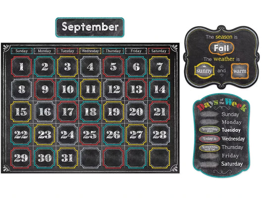Chalk It Up! Calendar Bulletin Board Set - US 2724