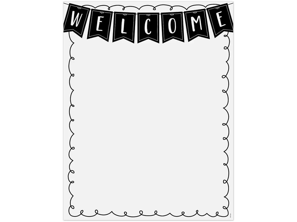 Black & White Welcome Poster - US 8853