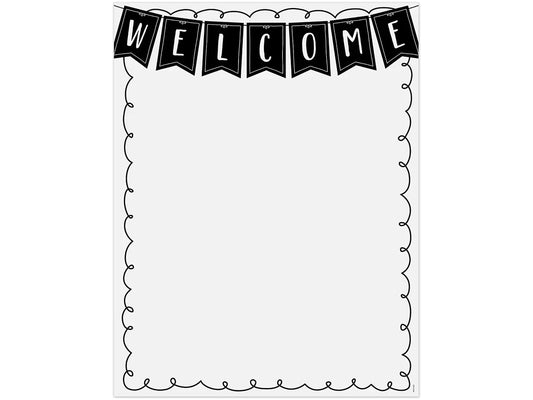 Black & White Welcome Poster - US 8853