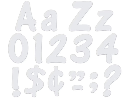White 4" Self-Adhesive Punch-Out Letters - US 3646