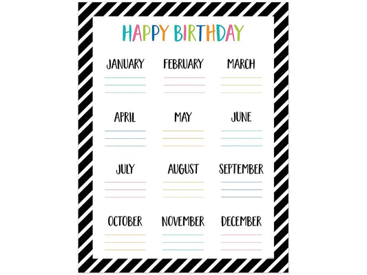 Pop of Color Birthday Poster - US 6350