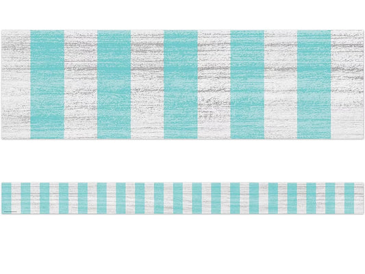 Lemon Zest Turquoise Striped Border - US 7093