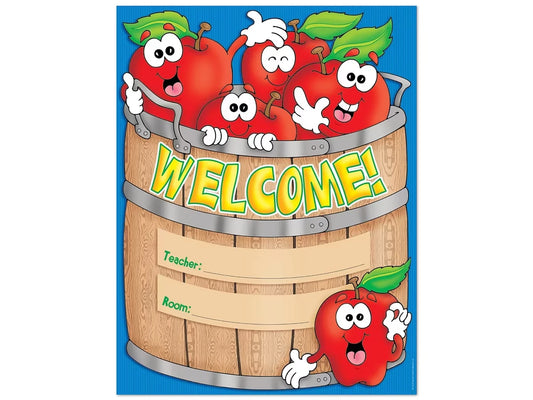 Basket of Apples Welcome Poster - US 8141