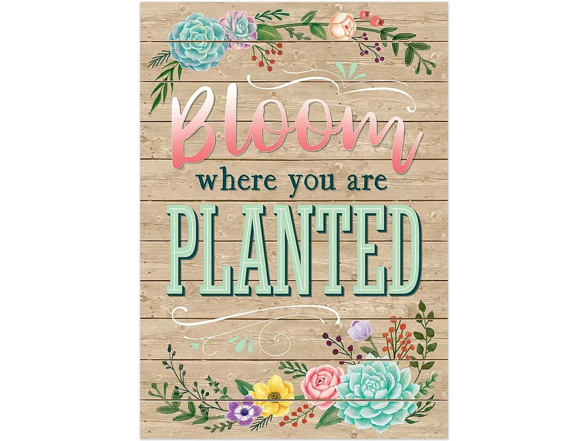 Rustic Bloom - Bloom Where You Are Planted Poster - US 9193