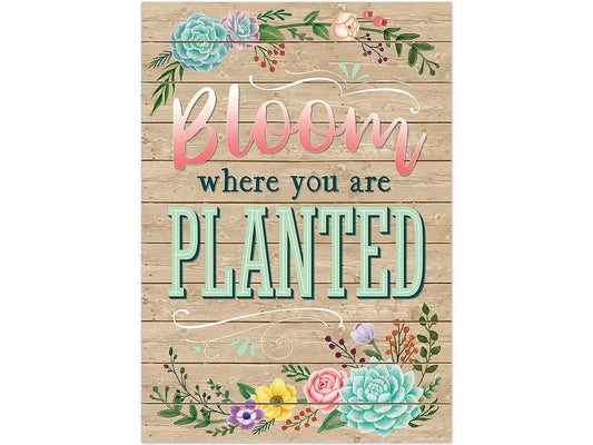 Rustic Bloom - Bloom Where You Are Planted Poster - US 9193