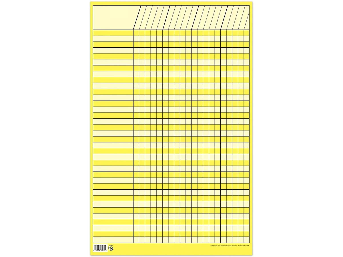 Yellow Small Incentive Chart - US 8011