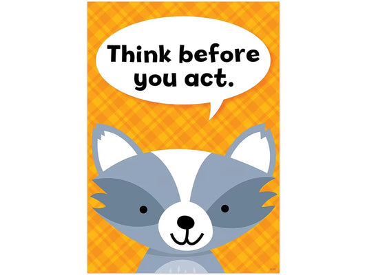 Woodland Friends Think Before You Act Poster - US 2791
