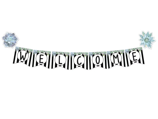 Simply Stylish Welcome Pennant Bulletin Board Set - US 2522