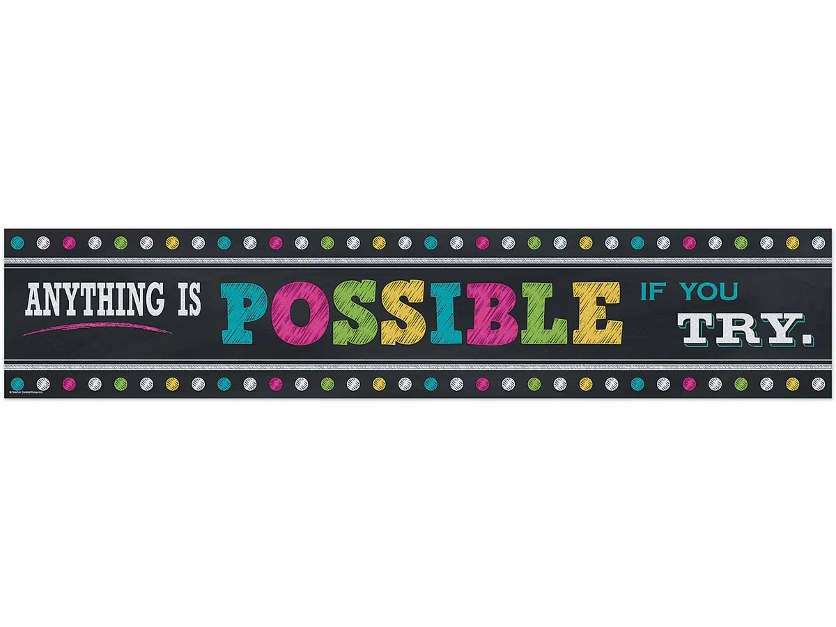 Chalkboard Brights Motivational Banner - US 9283