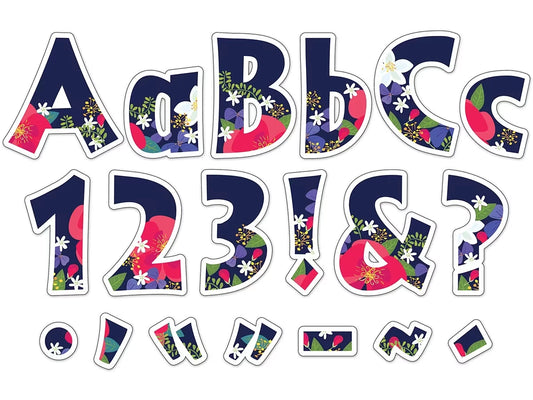 Petals & Prickles Floral 4" Punch-Out Letters - US 3978